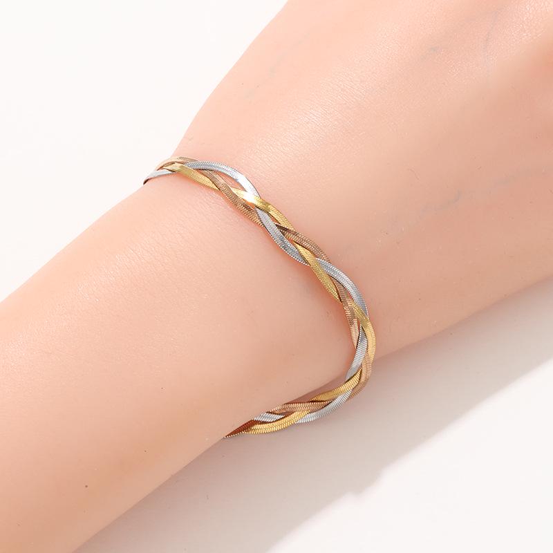 Rose Gold Wrap Stainless Steel Blade Bracelet