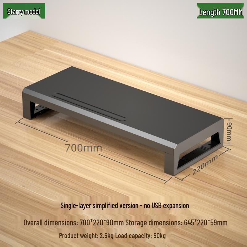 Gecko Double-Layer USB-C Monitor Riser with Expansion & Charging