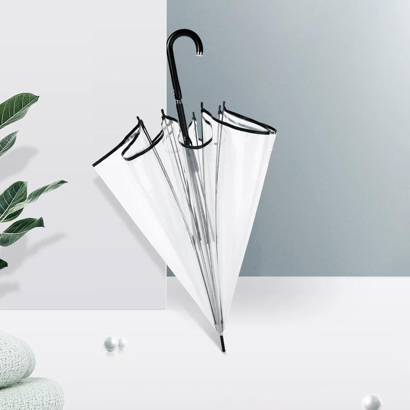 Snow Castle Transparent Umbrella, Internet Celebrity Umbrella, Women's Light Luxury Long Handle Umbrella, Automatic Umbrella, Ins Style Large Size
