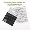 1 Set Beginner Letter Piano Sticker 88/61/54/49 Keys With Removable Colored Note Labels Piano Keyboard Stickers