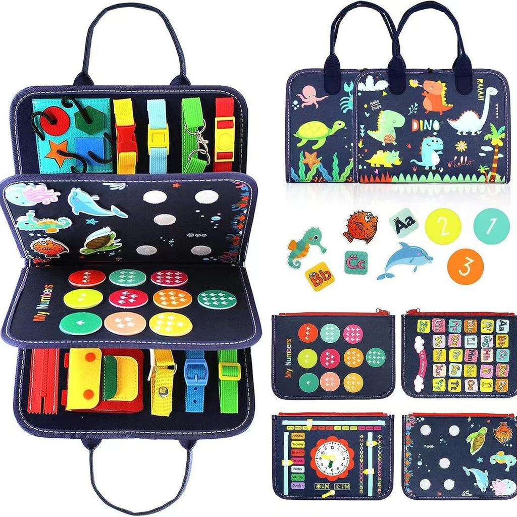 Felt Learning Early Education Board Felt Children Diy Busy Board Montessori Children'S Puzzle Teaching Dress And Tie Shoelaces
