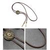 Stylish PU Leather Wax Rope Necklace Lightweight Bolo Tie Necktie Unisex Design For Everyday Casual Or Prom Occasion