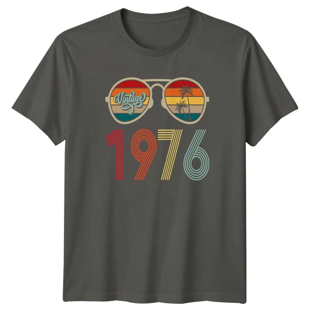 Vintage 1976 TShirt 70s Retro Style Birthday 50th Birthday S