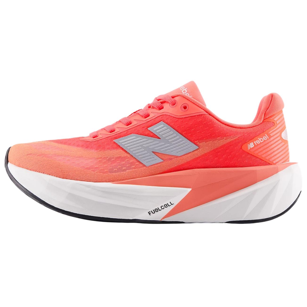 

New Balance FuelCell Rebel V5 Cushioning, Wear Resistant Low Top Running Shoes Women s Red White 38