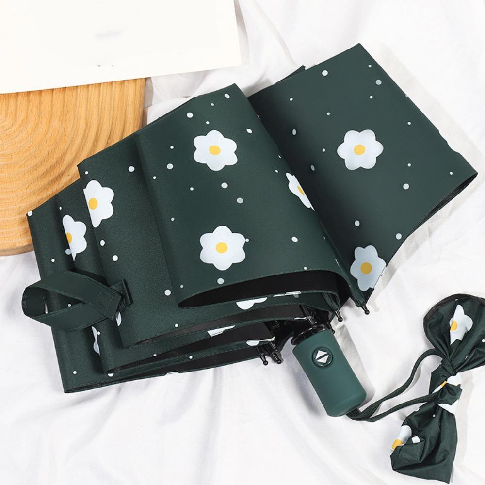 

Lightweight Automatic Rain Umbrella Windproof UV Protection Sun Umbrella Portable Sunshade Umbrella Students Iron&8K зелений