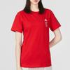 Adidas Cartoon Rabbit Embroidery Logo Sports Casual Round Neck Short Sleeve T-Shirt Women Tops Red HZ3005