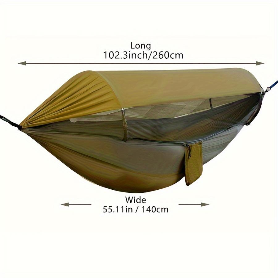 New Hammock Outdoor Double Anti Rollover Automatic Quick Opening Swing Mosquito Net Hammock Outdoor Camping Awning
