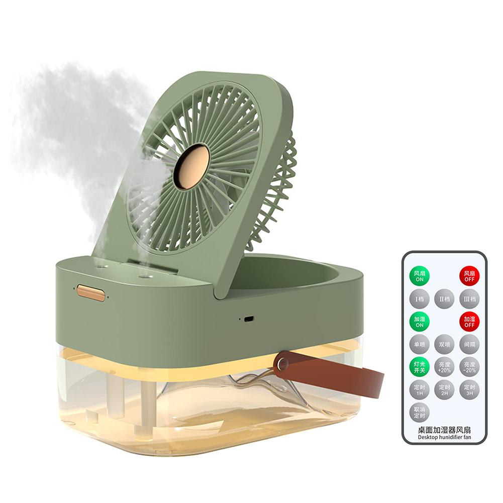 

Вентилятор с кондиционером Двойное распыление Настольный вентилятор с распылением Бытовой USB-перезаряжаемый Креативный с пультом дистанционного управления Таймер для офиса Общежития Дома