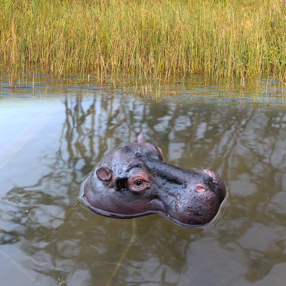 Funny Floating Hippopotamus Ornaments Resin Craft Animal Figurines Decoration  Garden Lawn Pond