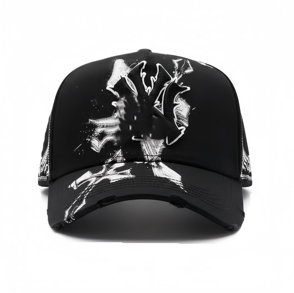 Wholesale Yo No Pesco Star Satin Lined Terry Dobby Embroidered Bling Sports Cap 5 Panel Rhinestone Brim Baseball Caps Barbas