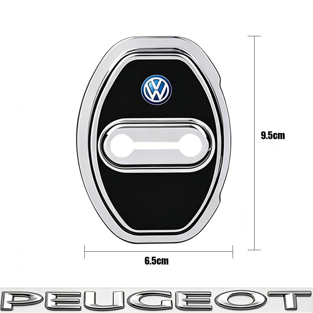 4Pcs Silicone Car Door Lock Buckle Protector Cover For VW Golf Tiguan T-Roc Polo Passat ID.4 T-Cross ID.3 Taigo ID.7 Atlas Beetl