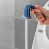 Wall Hanging Toilet Cleaning WC Brush Holder Long Handled Silicone Water Proof Quick Drying Soft Bristles Bathroom Accessories