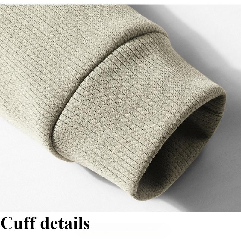 Heren Gewatteerde Warme Modieuze Veelzijdige Grote Maat Zwaargewicht Trui Zachte Kwaliteit Stof Ronde Hals Design Losse Casual Sport Lange Mouw