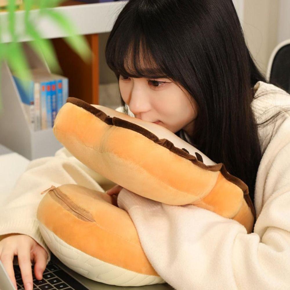 

Plush&Ice Silk Capybara Office Nap Pillow Toast Dog Waist Pillow Cat Hand Warmer Pillow Men Women Capybara