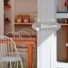 Wooden Door Sign Hanging Rustic Welcome Sign Front Porch Decor Outdoor Housewarming Gift Door Decorations Rustic Decor