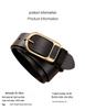 Men's Retro Genuine Leather Belt - Pin Buckle Cowhide Waist Belt for Business and Casual Wear, Suitable for Middle-Aged and Young Men.