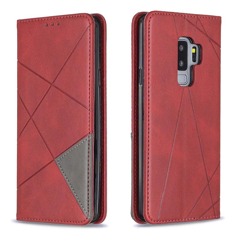 Portfel Etui z Klapką Dla Samsung Galaxy S9 S 9 Plus 9Plus S9Plus G965F G960F G965 Pokrowiec Magnetyczny Skórzany Stojak Etui na Telefon Torby