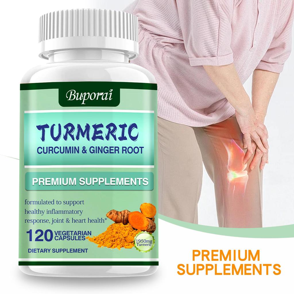 Buporai Curcumin and Ginger Root Capsules - Joint Health