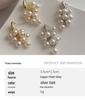 Korea-Inspired Grape Cluster Pearl Tassel Earrings with S925 Silver for Women