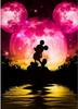 Moonlit Mickey Silhouette - 5D Diamond Painting Set, Handmade Craft, Stress Relief Diamond Art Home Decor Mural, Interior Decoration, Diamond Art