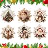 Christmas Tree Hanging Ornaments Acrylic Pendant with Metal Chain, Double-sided Printed 2D Snowflake Romantic Winter Seasonal Decorations Pendant,
