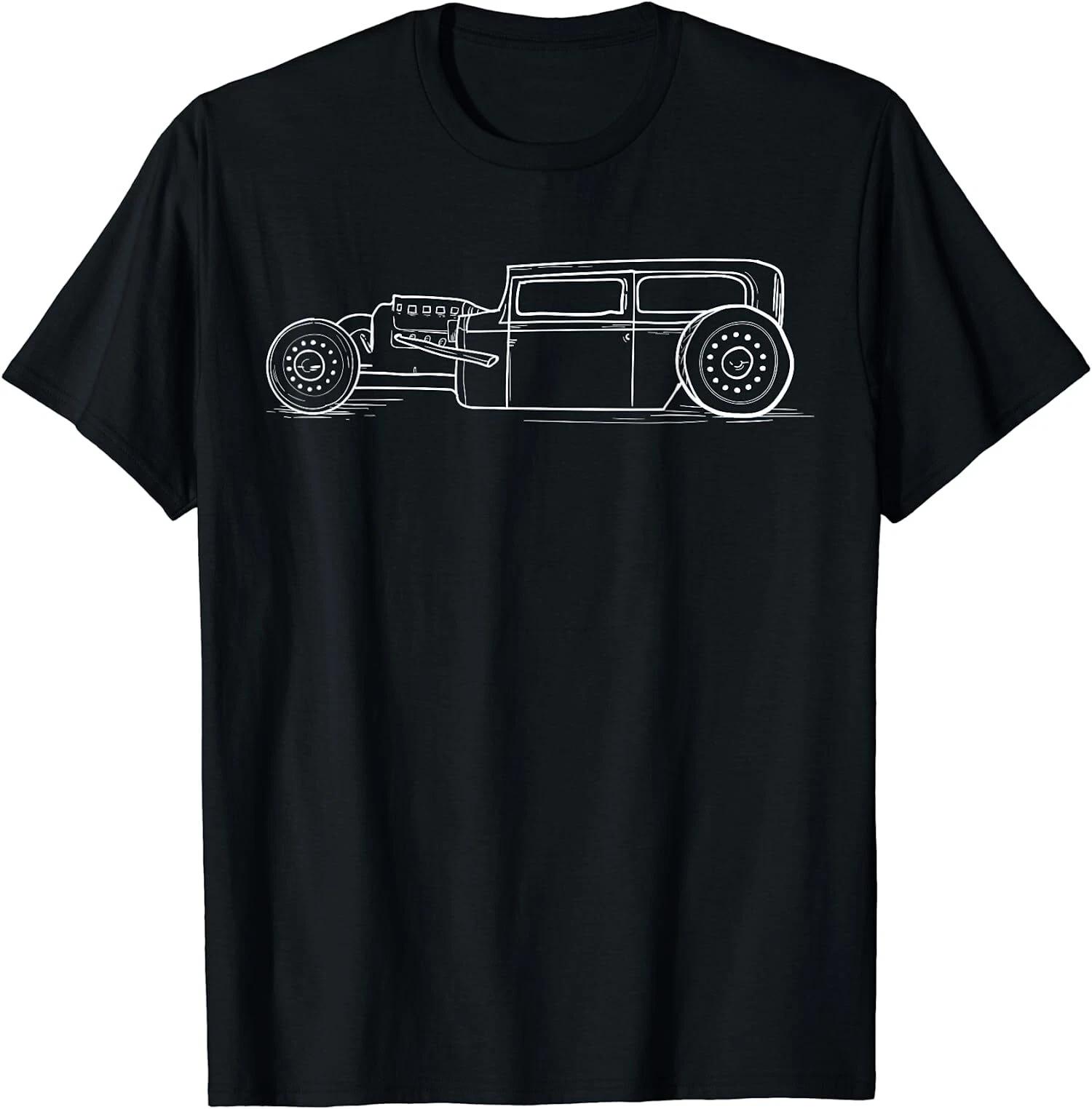 Vintage Hot Rod Rat Street Fink Steampunk Car Funny Gift T-Shirt M