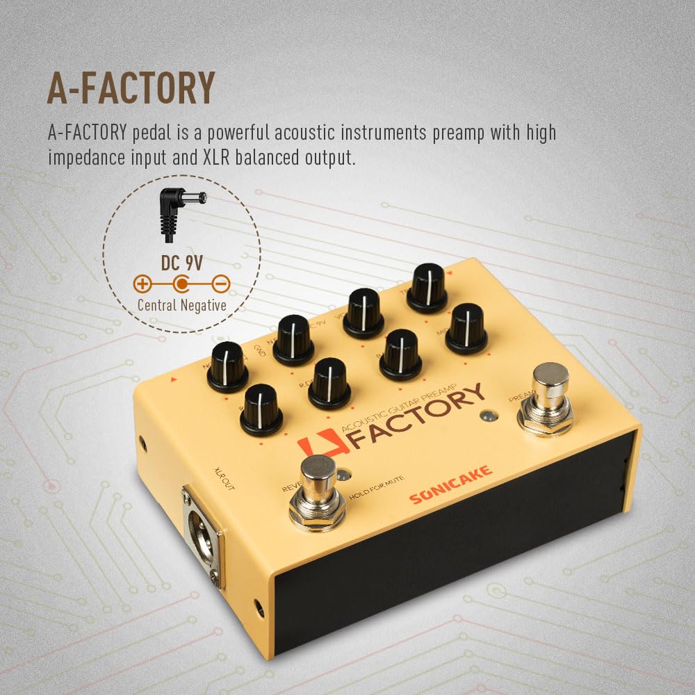 SONICAKE Preamp & Reverb Effector for Acoustic Guitar A Factory