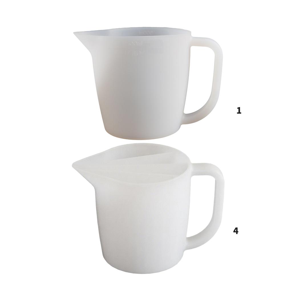 Reusable Silicone Resin Mixing Cup 500ml Split Design With Spout For Precise Pouring In Fluid Art And Epoxy Crafts
