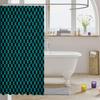 1pc Kids Teal Checkerboard Shower Curtain for Bathroom Decor 72" L x 72" W Plaid Geometric Bath Curtain for Boys Girls Retr