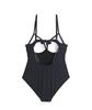 2021 Sexy Push-Up Durchsichtiger Patchwork Rückenfreier Badeanzug für Damen