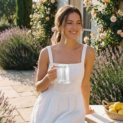 Plastic Cold Drink Chilled Cups Large Capacity Leak-Proof Freeze Beer Glass Thickened Reusable Ice Coffee Cup Summer Cooling