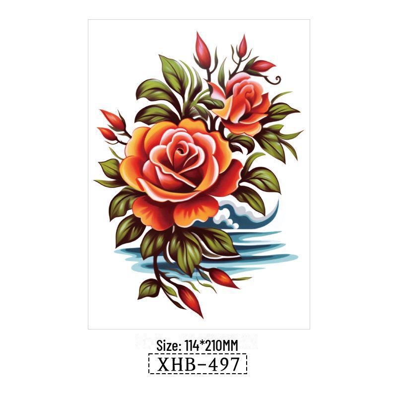 Vattentäta Svarta Djur Halvarm Tatuering Klistermärken