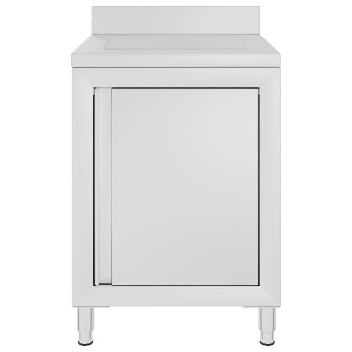 VidaXL Armoire de cuisine commerciale avec égouttoir Acier inoxydable