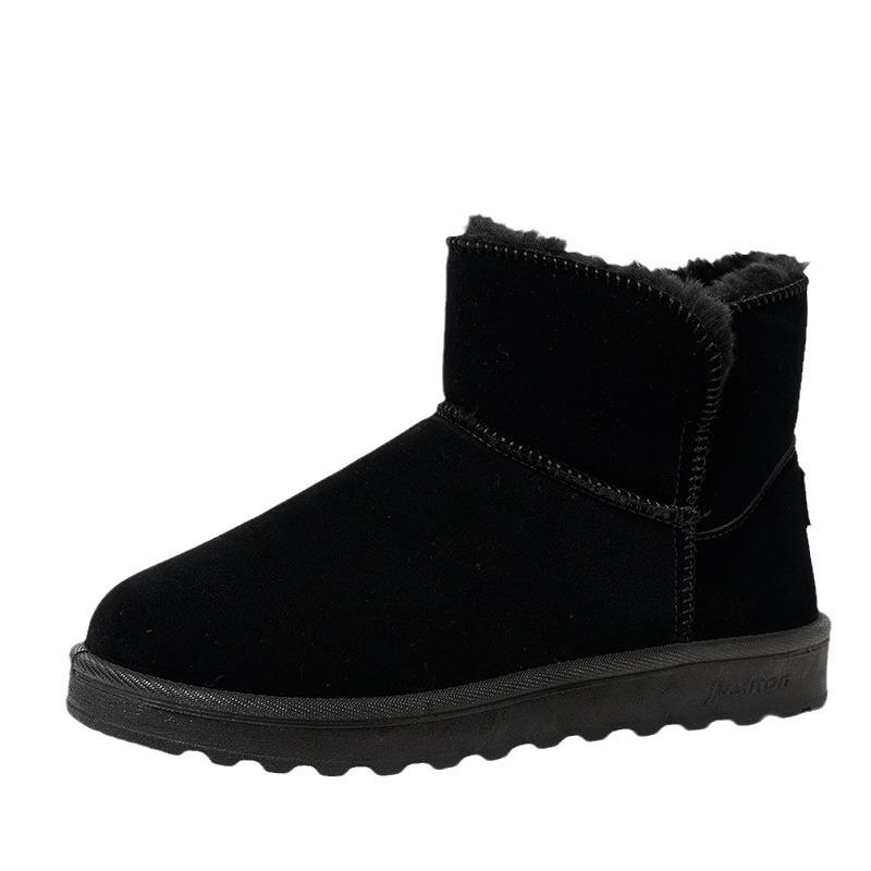 Stivali da Neve Invernali da Uomo Resistenti all'Acqua Stivaletti da Passeggio in Finta Pelle Scamosciata Scarpe Calde con Fodera in Pile di Pelliccia Sintetica Suola Antiscivolo Stivaletti da Neve Corti alla Caviglia per Uomo