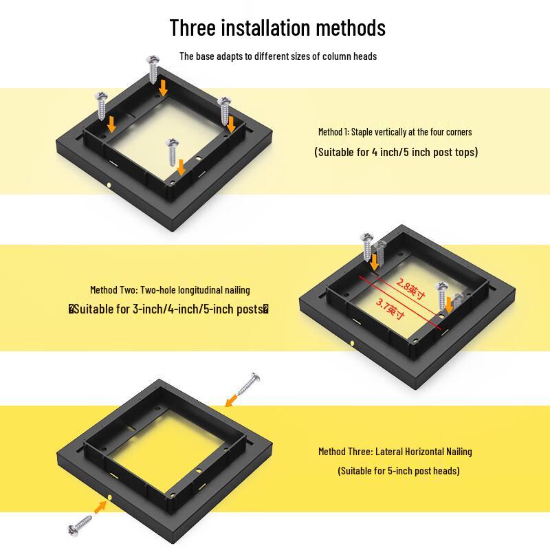 Solar Pillar Light with 3-Color Temperature