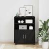 Cabinet with Shelf Black Oak Effect 60 X 48 X 74.5 Cm