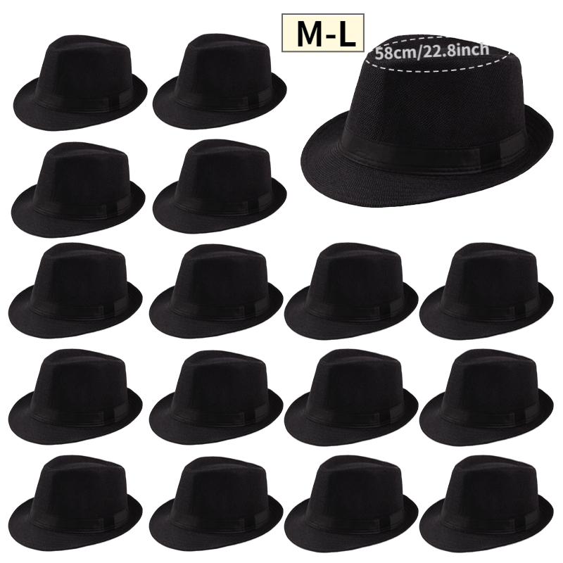 10-50Pcs Straw Fedora Hat Havana Night