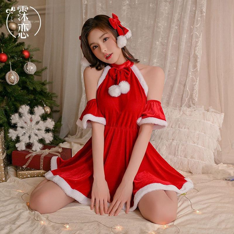 Sex Lingerie Sexy Plus Size Christmas Suit Cute New Uniform Seduction Hot Passion Dress Women