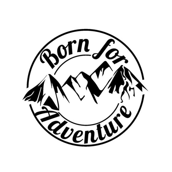 Cool Born For Adventure Mountain Reflektierender Aufkleber Aufkleber Auto Motorrad Dekor