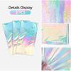 MUSSIN 3 Pack Iridescent Plastic Tablecloths, Shiny Rectangle Disposable Table Covers Iridescent Party Decoration 54" x 108"