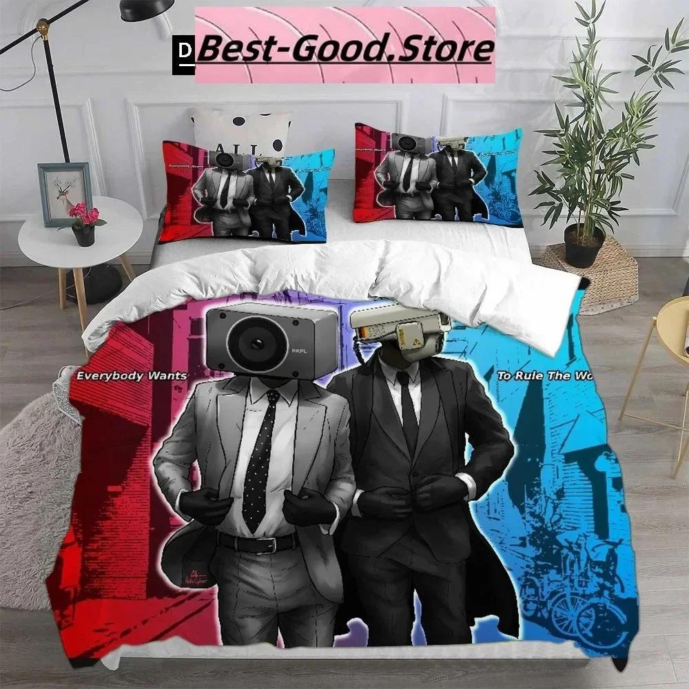 3D Fashion Game Skibidi Toilet Arale Bedding Set Print With Pillowcase Bed Duvet Cover Soft Single Double Queen Super King Size