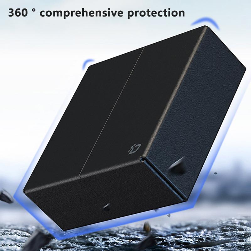 Pu Leather Computer Protective Case With Cover And Storage Pocket Mini Pc Holder Stand Bracket For Mac Mini M4 2024