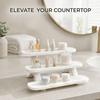 Three-Tier Display Rack Plastic Desktop Stand Versatile Countertop Organizer  Bathroom Countertop