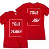 DIY03 Custom Team T-shirt for Women  Add Your Own Design In Front and Back  Print and Text High-quality T-shirt for Men