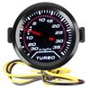 Turbo Pressure Gauge Racing Car Modification Universal Smoke Lens 12V White LED Backlight 2" 52mm Turbo Boost Meter 35Psi