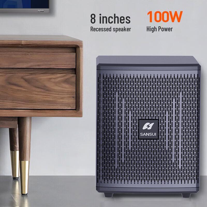 SANSUI 5.1 Channel Home Theater Soundbar with Wireless Subwoofer & Karaoke