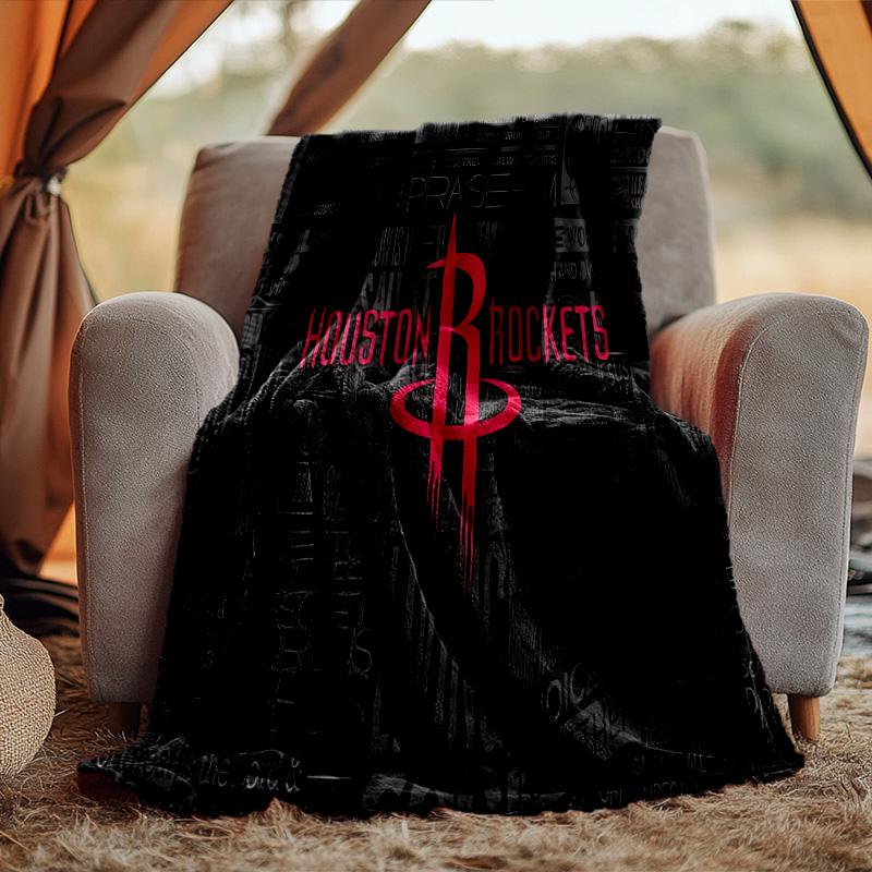 Houston Rockets Blanket Flannel Throw for Sofa, Travel, Camping, Livingroom, Office, Chair and Bed Soft and Warm Holiday Birthday gifts