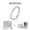 MODIAN Moissanite Rings 925 Silver Exquisite Triangle Pattern Sparkling Finger Ring For Women Fine Jewelry