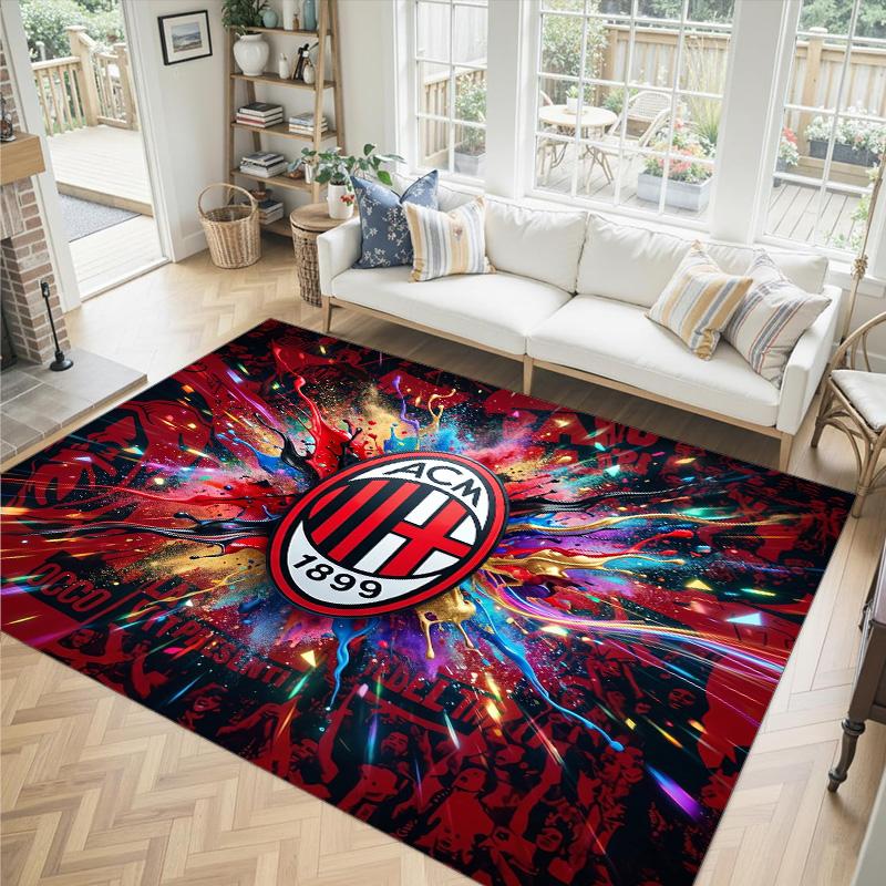AC Milan Design Crystal Velvet Carpet Cozy Non?Slip Printed Rug For Bedroom Living Room Entrance