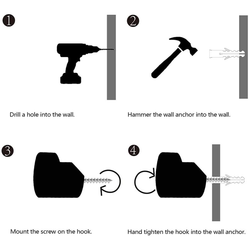 6 Stück natürliche Holz-Wandhaken, handgefertigte Wand-Kleiderhaken, Wandaufhänger zum Aufhängen von Handtüchern